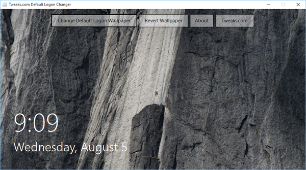 Tweaks.com Logon Changer for Windows 10